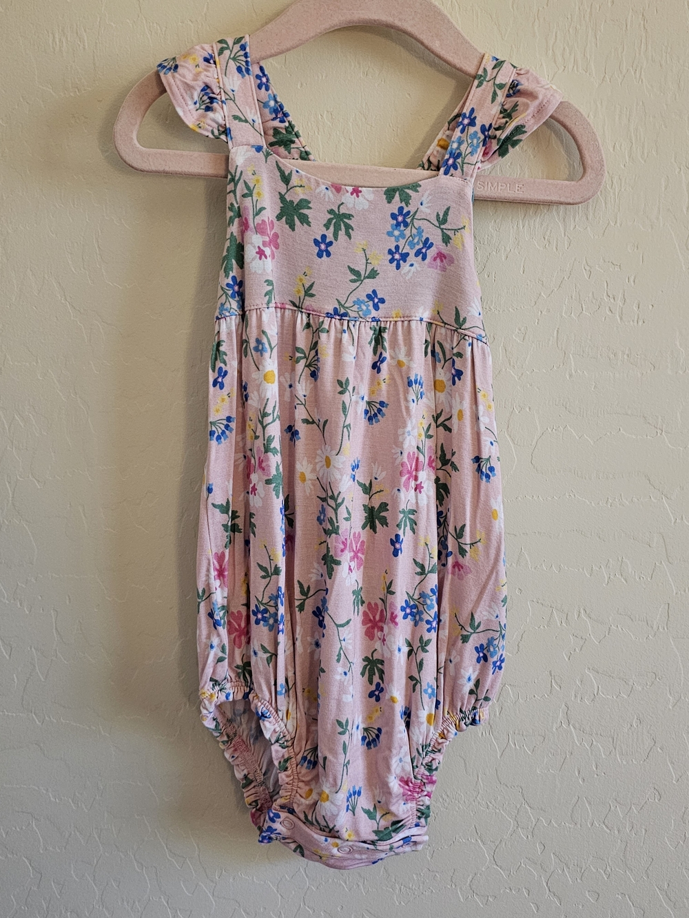 Posh Peanut Nicole Ruffled Capsleeve Bubble Romper 2T